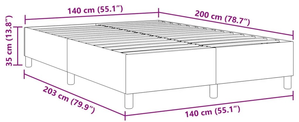 Boxspring Ágy Világos Zöld Szürke 140x200 cm Kordbársony