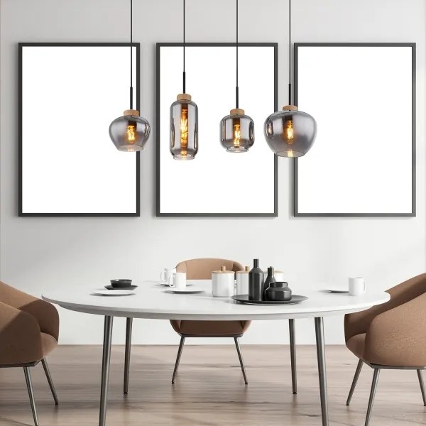 Globo 15549-4H - Csillár zsinóron MATT 4xE27/40W/230V