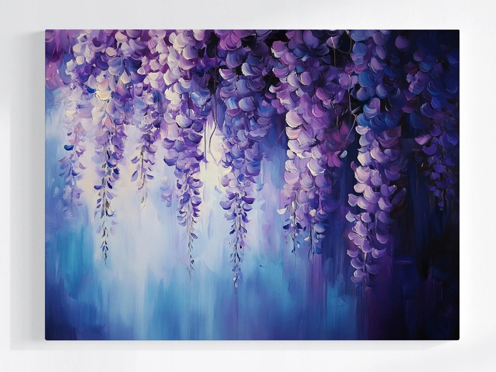 Vászonkép Canvas Természet Virágok Wisteria Glicinia 80x60