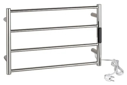 Törölközőtartó 56x37 cm rozsdamentes acél/ezüst