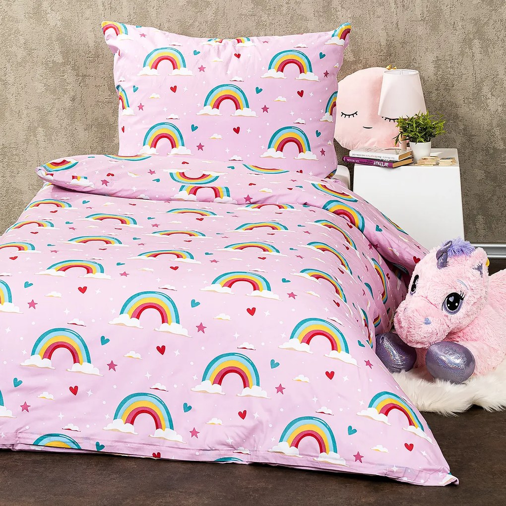 4Home Rainbow gyerek pamut ágyneműhuzat, 140 x 200 cm, 70 x 90 cm, 140 x 200 cm, 70 x 90 cm