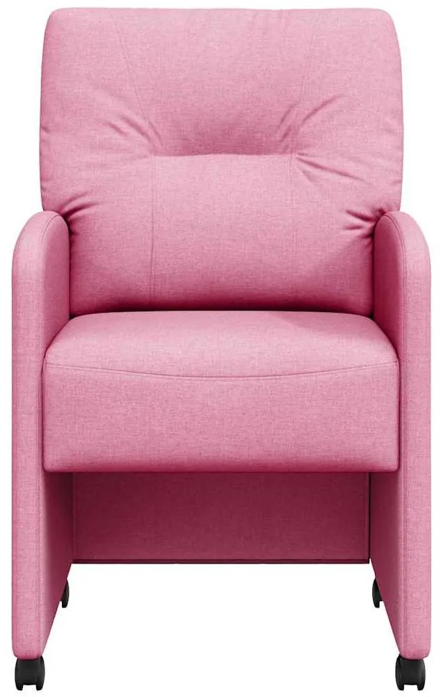 Kerekes Étkező Székek 2 pcs Rózsaszín 57 x 67 x 95 cm szövet