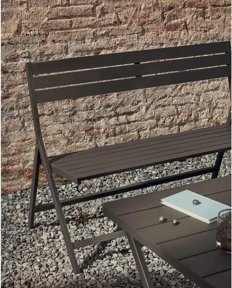 Fekete fém kerti pad Torreta – Kave Home