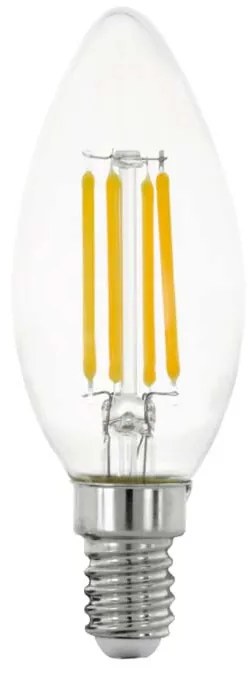 Eglo 110015 E14-LED-C35 filament gyertya fényforrás, 4W=40W, 2700K, 470 lm