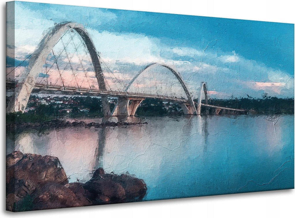 Vászonkép Juscelino Kubitschek híd Brazília 100x60 cm