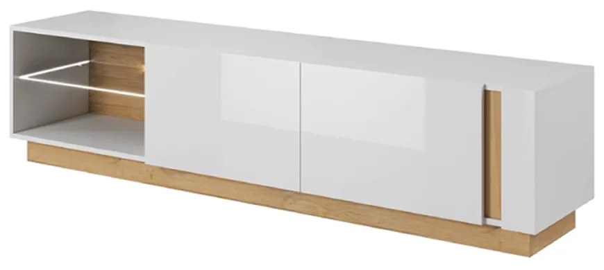 Tv asztal/Szekrény City Typ 187 (fehér + tölgy grandson). 809697