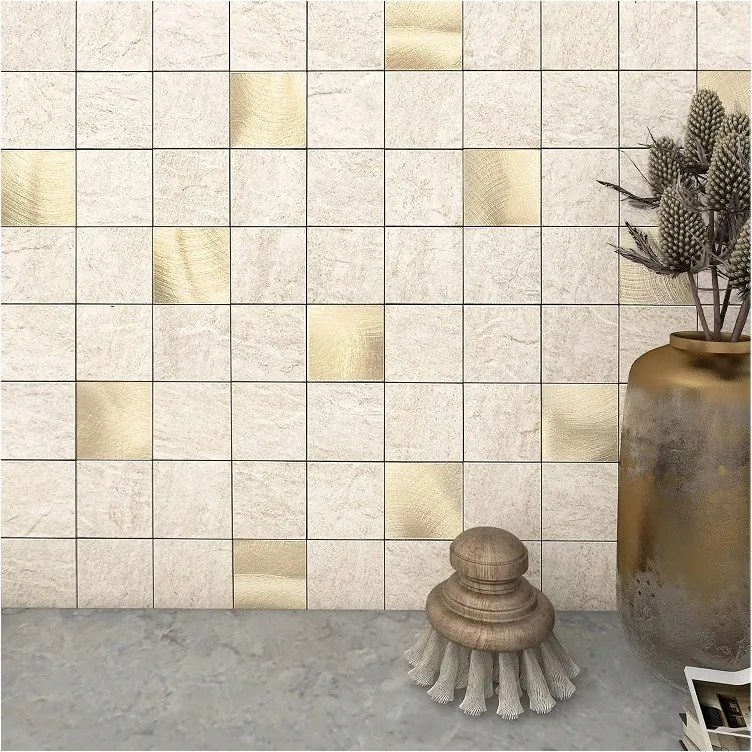 Vaovi Csempe Öntapadós Mozaik Négyzet Alakú Márvány 8DB