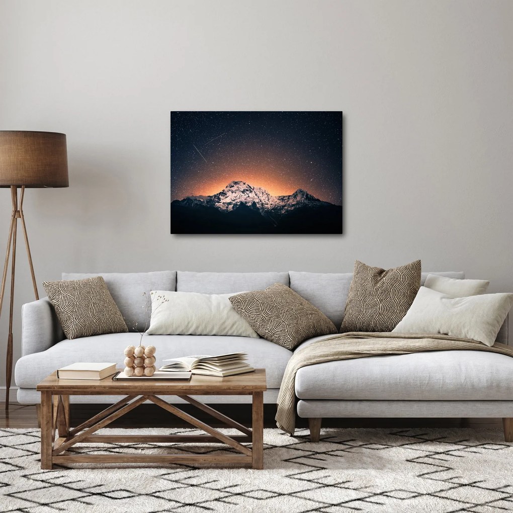 A csillagos ég, a hegyekkel képe (70x50 cm)