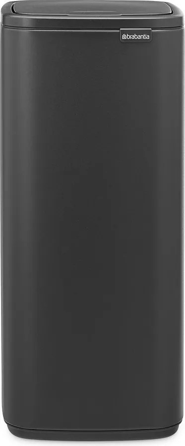 Sötétszürke acél érintésre nyíló szemetes 30 l Bo Touch – Brabantia