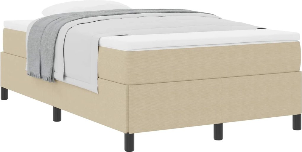 vidaXL Boxrugós ágy Szürke zöld 120 x 190 cm Bársonyos szövet