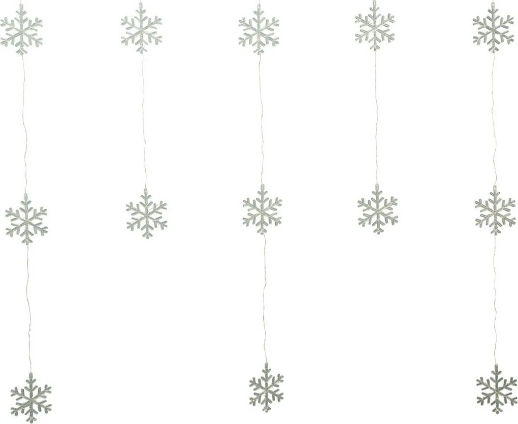 Kültéri fényfüggöny Snowflakes, 120x120cm, LED,meleg fehér, időzítő, 8 funkció, 120 cm