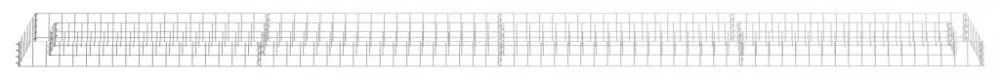 horganyzott acél gabion magaságyás 360 x 30 x 10 cm