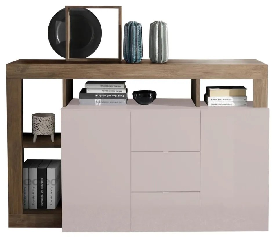 LENOR komód kasmír/tölgy