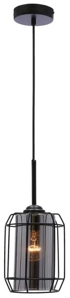 Csillár zsinóron JONERA 1xE27/40W/230V fekete