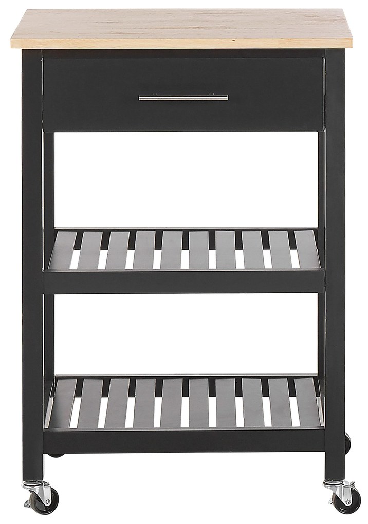 Divatos Fekete Zsúrkocsi HIUMA Beliani