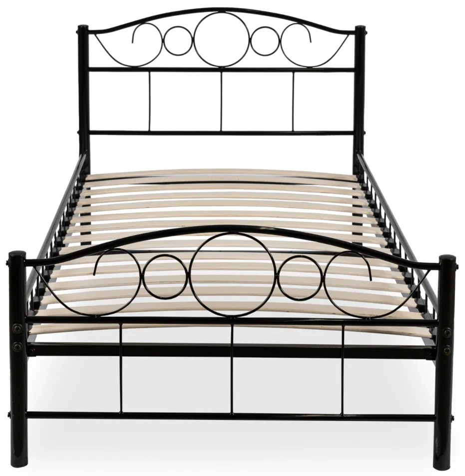 Fekete Fém Ágykeret. 90x200 cm GRIFFIN