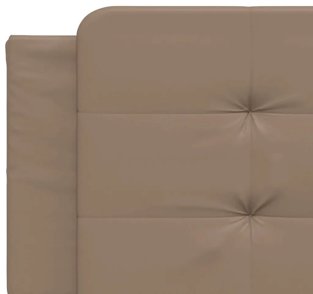 cappuccino színű műbőr ágykeret matrac nélkül Zadar 200x200 cm