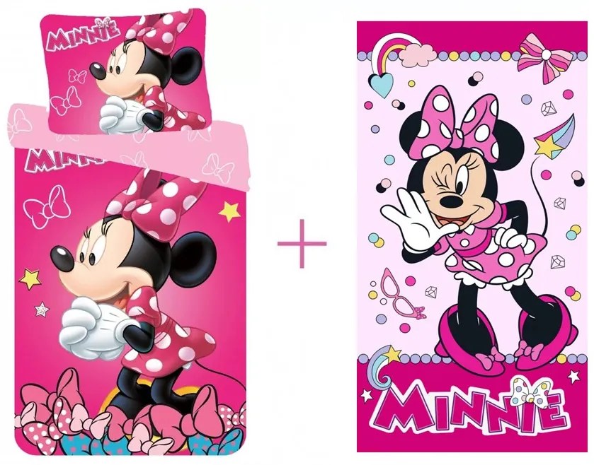 Disney Minnie felnőtt ágyneműhuzat és törölköző szett (Funny)