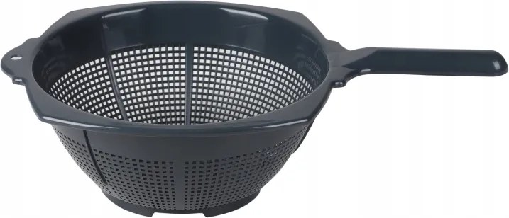 Műanyag szűrőedény füllel 38cm kék