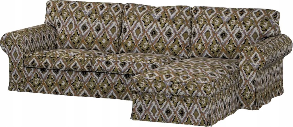 Ektorp 2 személyes kanapé és napozóágy huzat Ikea narancssárga