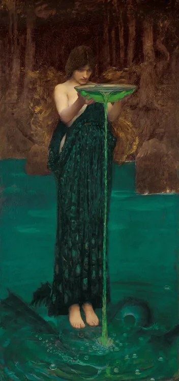 Reprodukció Circe Invidiosa, 1872, John William Waterhouse