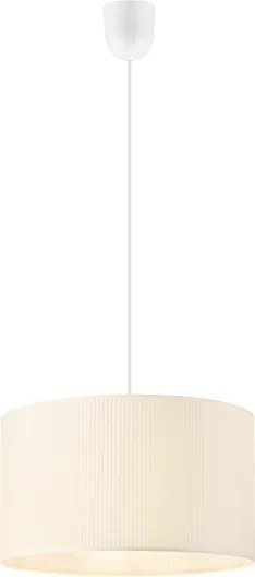 SIRJA PLISADO kábeles csillár, 1xE27/15W/230V, átmérő 35 cm, krémszínű