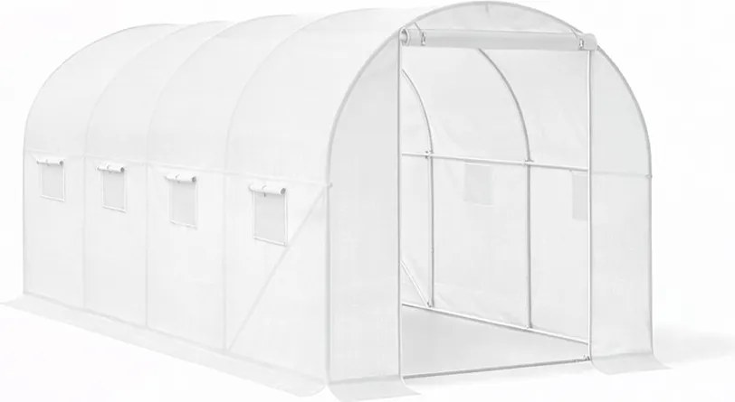 Fóliasátor 200x250x400 cm erősített vázzal+fólia fehér