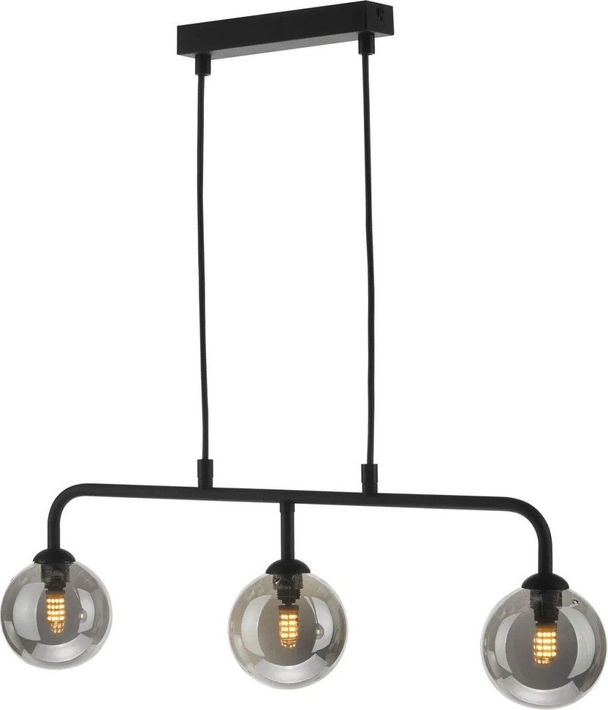 DAR LIGHTING FEY6222-01 FEYA Többágú Függesztett Lámpa Fekete, Füstös G9 IP20
