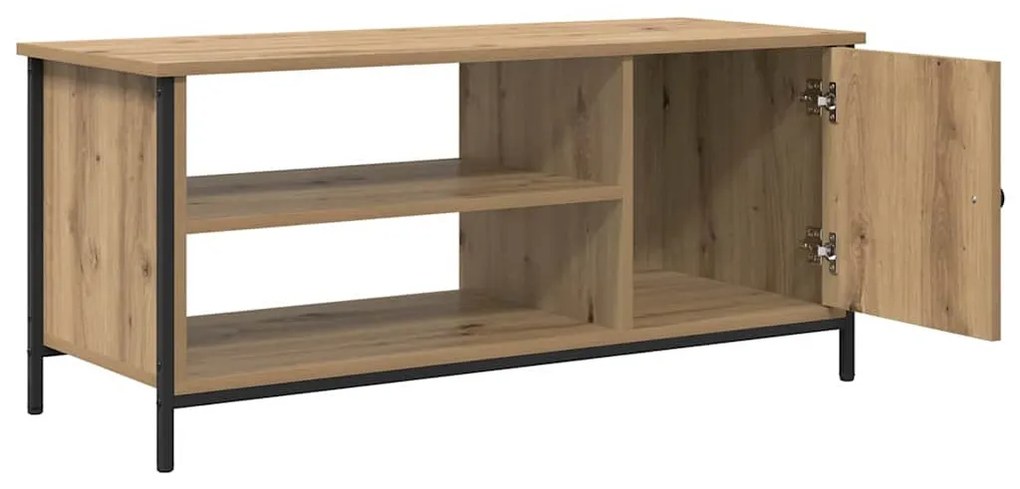 TV szekrény kézműves tölgy 100 x 40 x 45 cm Faanyag