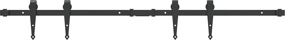 vidaXL Tolószekrény ajtókészlet 122 cm szénacél
