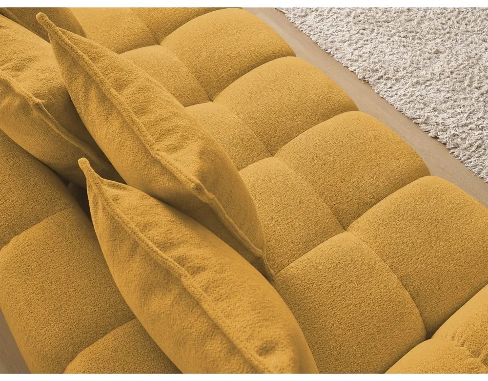 Mustársárga zsenília kanapé 278 cm Everest – Bobochic Paris