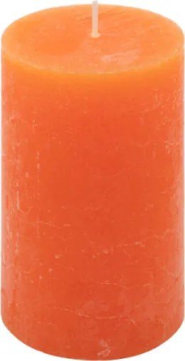 Gyertyakészlet rusztikus 12 db magasság 11,5 cm narancssárga