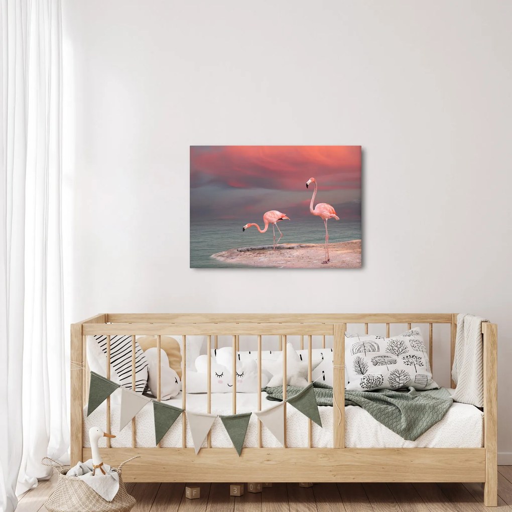 Flamingók képe (70x50 cm)