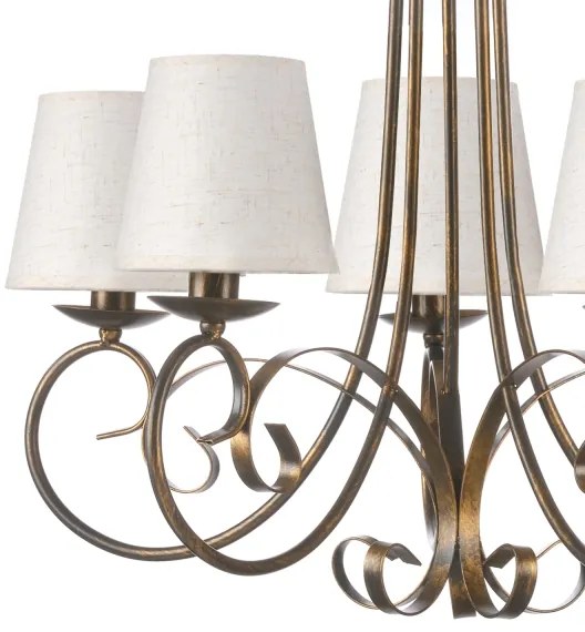 ONLI - Csillár láncon POMPEI 5xE14/6W/230V bronz