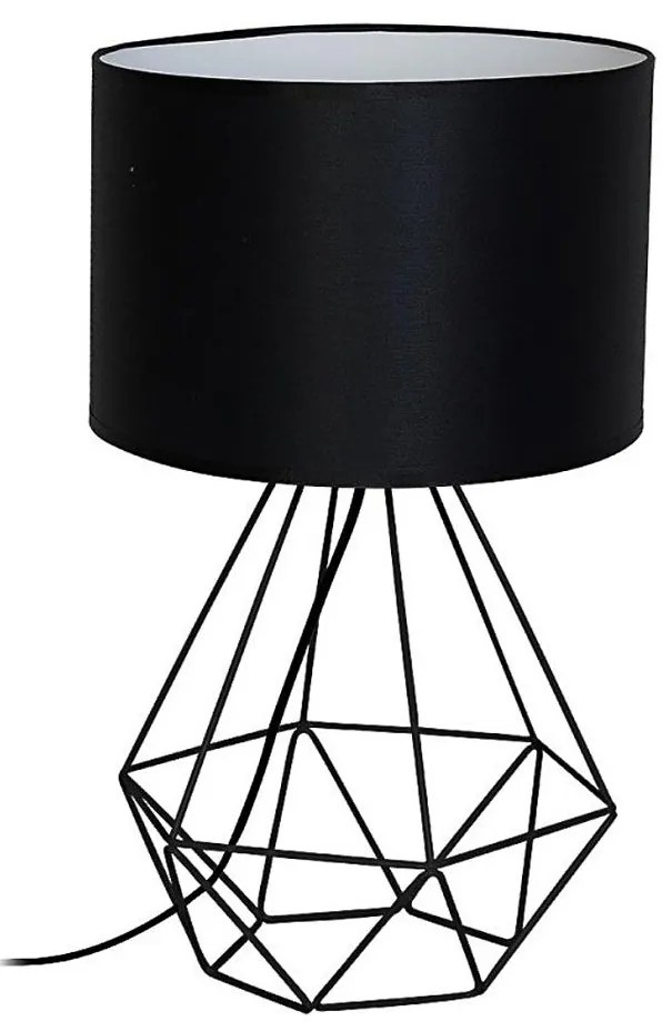 Asztali lámpa BASKET 1xE27/60W/230V fekete