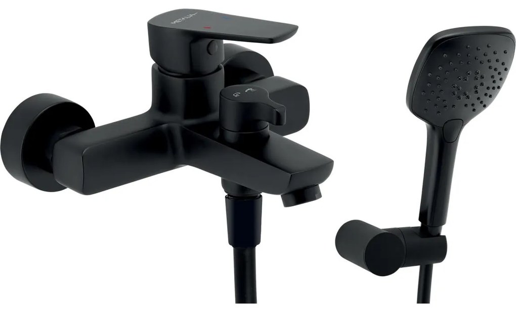 Novaservis - METALIA kádgarnitúra fekete csapteleppel