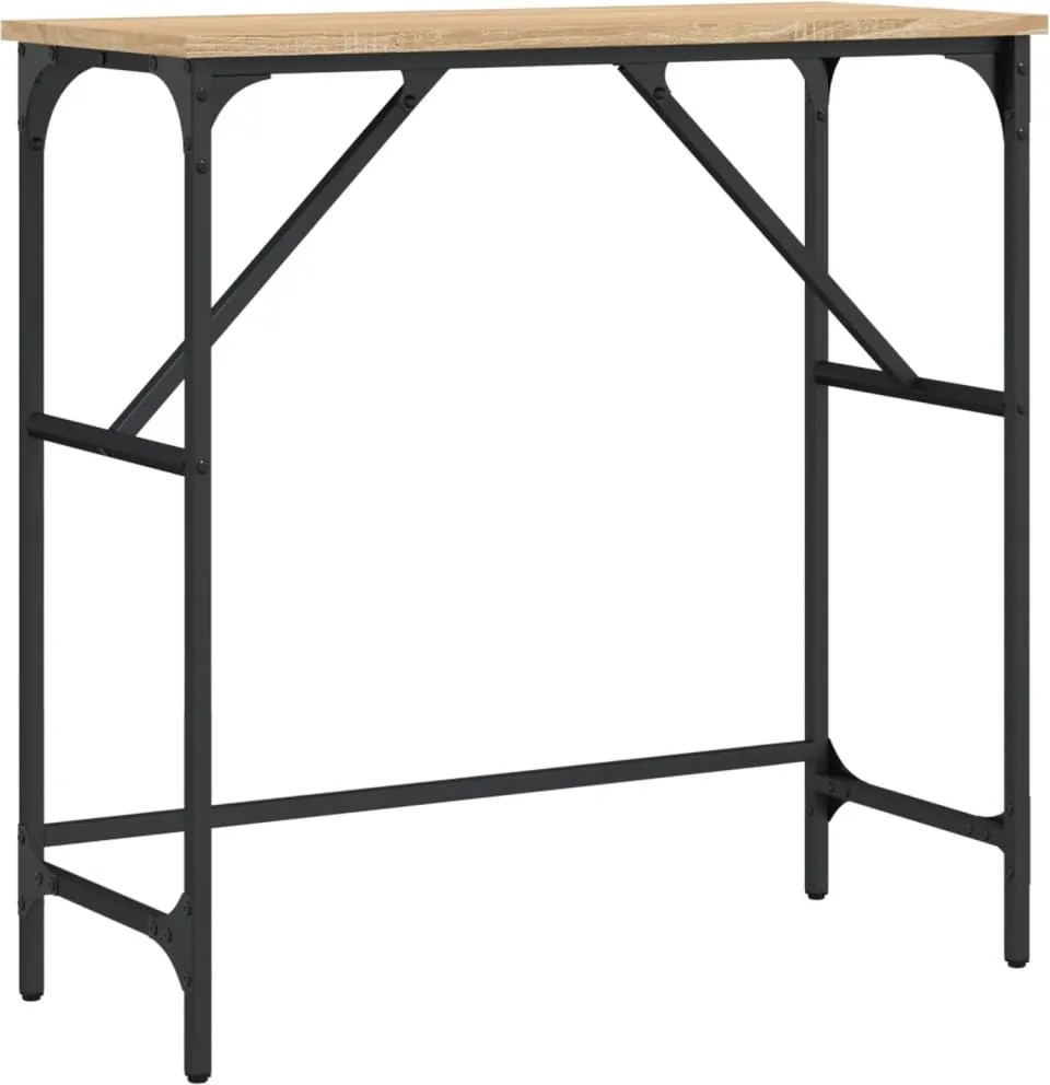 vidaXL sonoma tölgy színű szerelt fa dohányzóasztal 75x32x75 cm