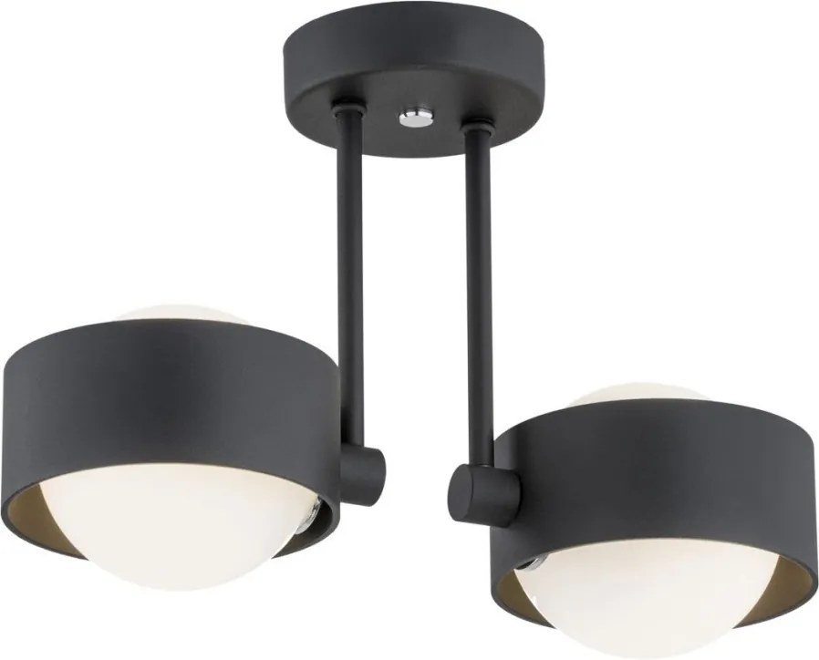 ARGON 7089 MASSIMO PLUS Modern Mennyezeti Lámpa Fekete, Opál Szőnyeg G9 IP44