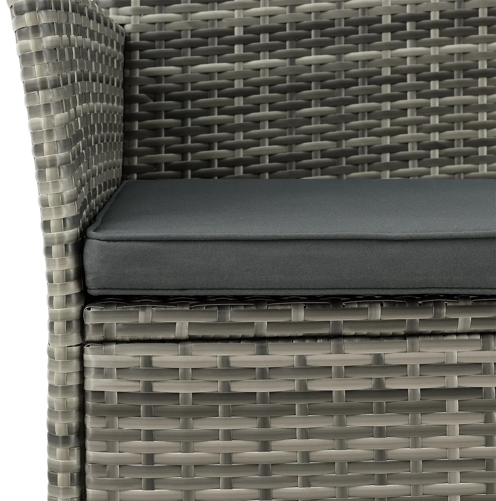 Juskys Merlin rattan pad M - szürke