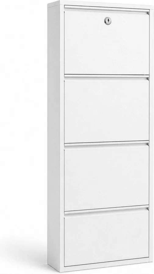 Fém cipősszekrény, fehér, 50 cm – TR307GLM1139