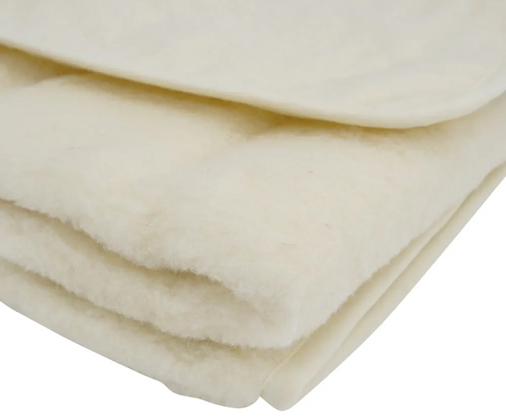 Bézs merinói gyapjú takaró, 130 x 170 cm - Native Natural