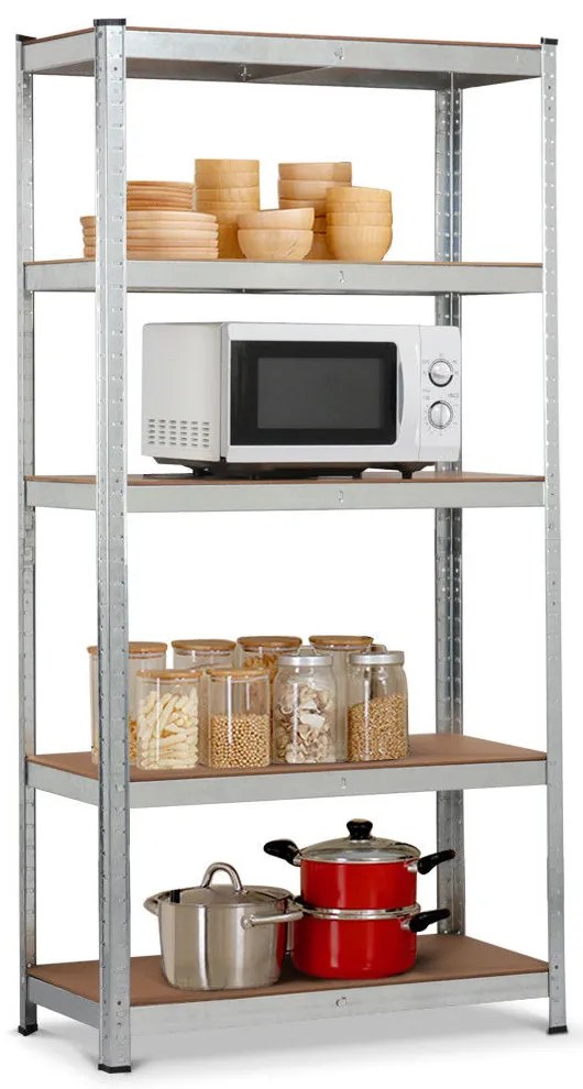 Salgó polc 1800x900x600 mm fém horganyzott 5-polc, teherbírás 875 kg