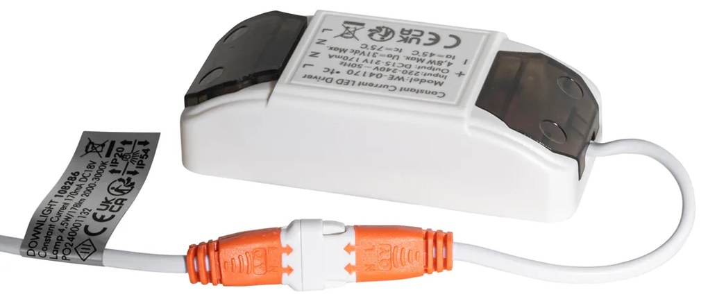6 darabos modern, ultravékony, fehér, beépíthető spotlámpa szett LED-del, IP54 - Pupil