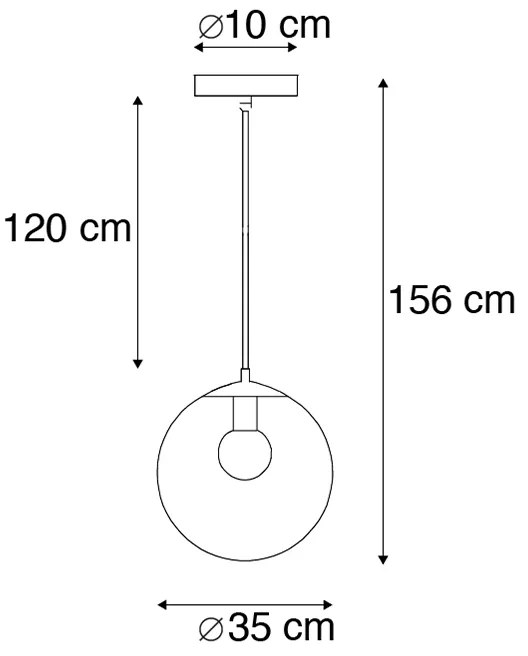 Okos lógólámpa átlátszó 35 cm, beleértve a WiFi A60-at - Pallon