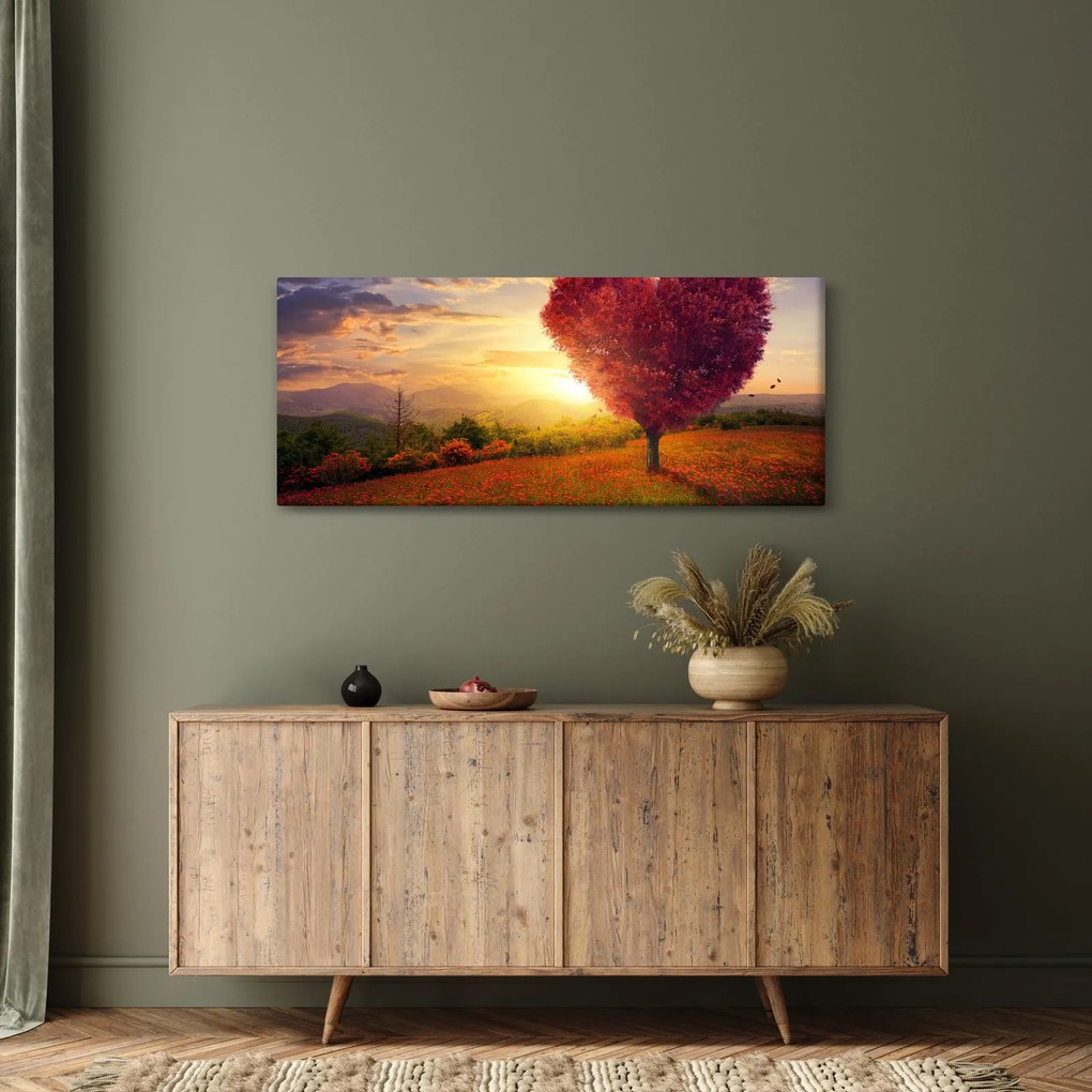 A szív alakú fa képe (120x50 cm)