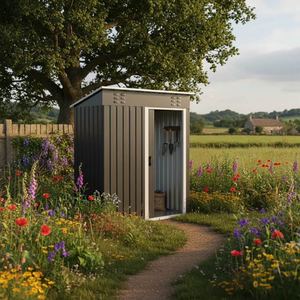 Kerti szerszámtároló ház M, 162x86x181 cm, antracit Jurhan