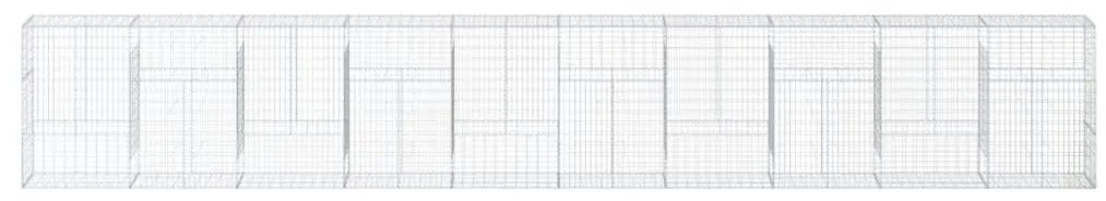 horganyzott vas gabion kosár fedéllel 1000 x 50 x 150 cm