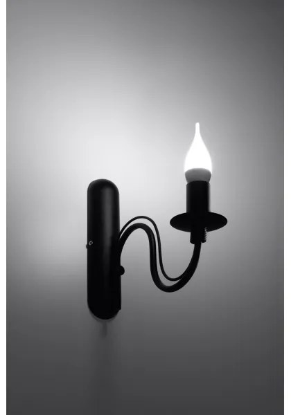 Fali lámpa MINERWA 1xE14/40W/230V fekete