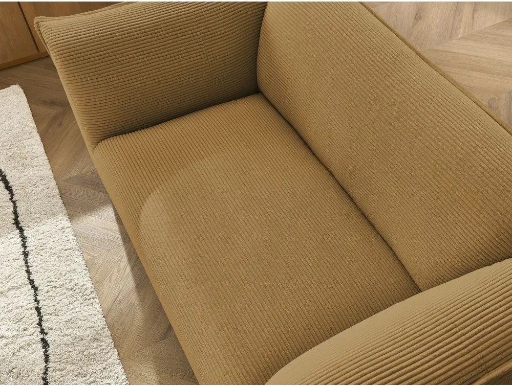 Mustársárga kordbársony kanapé 170 cm Giorgia – Bobochic Paris