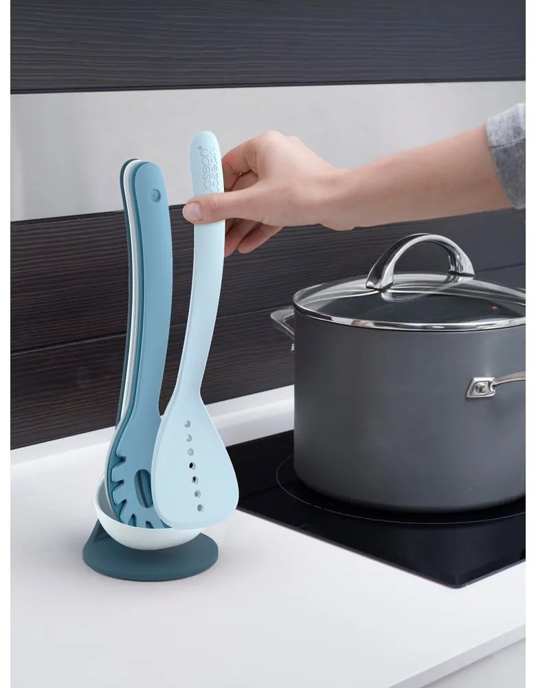 Nest Utensils Plus 5 db-os kék konyhai eszköz szett állvánnyal - Joseph Joseph
